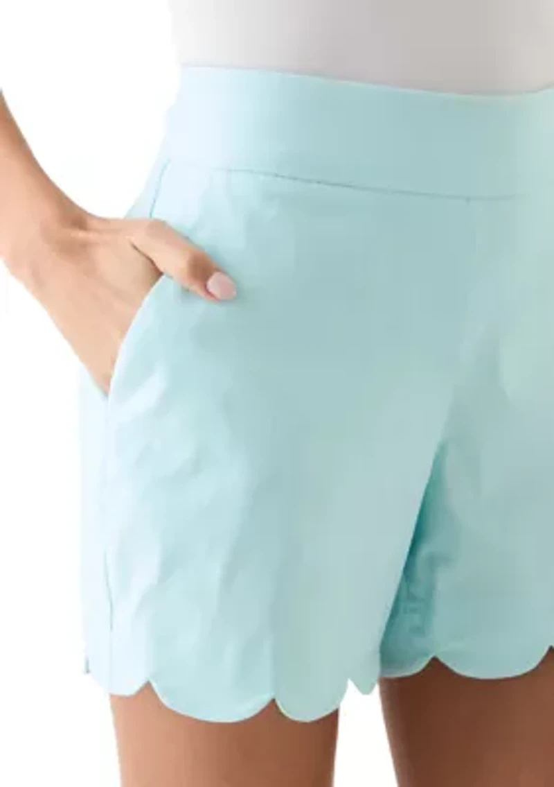 Petite Scallop Shorts