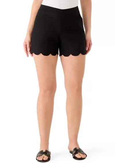 Petite Scallop Shorts