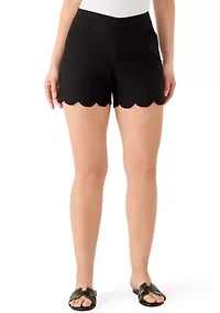 Petite Scallop Shorts
