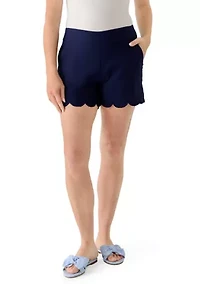 Petite Scallop Shorts