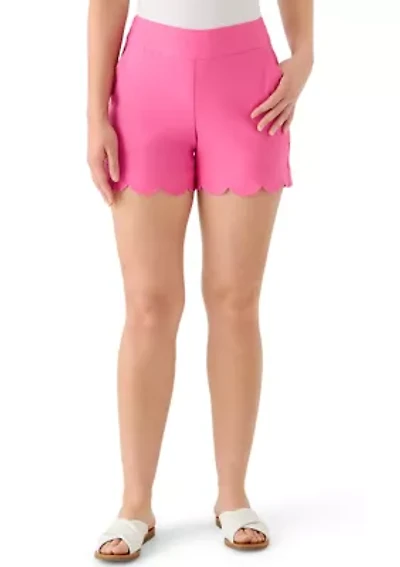 Petite Scallop Shorts