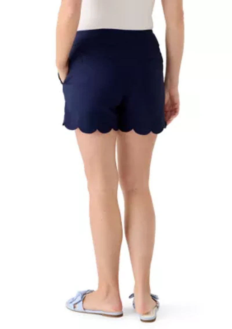 Petite Scallop Shorts