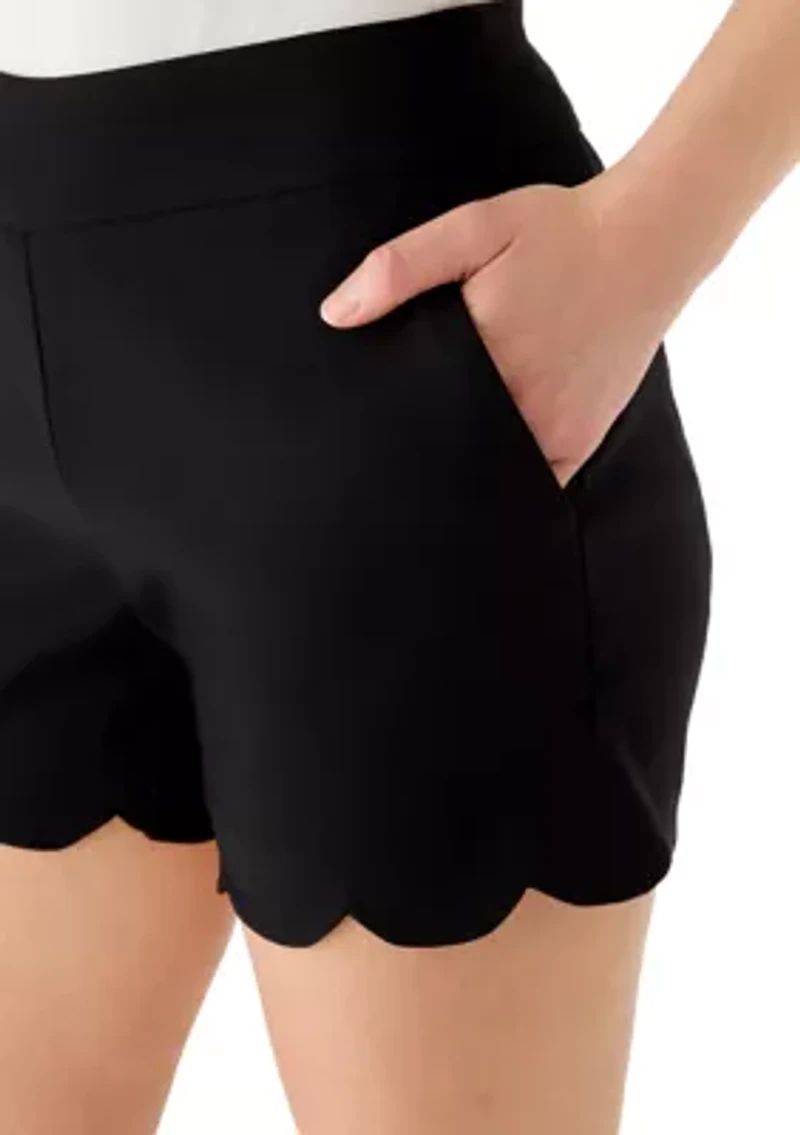 Petite Scallop Shorts