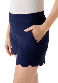 Petite Scallop Shorts