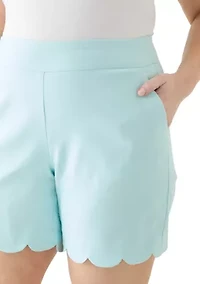 Plus 7" Scalloped Millennium Shorts