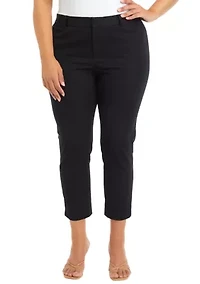 Plus Bi Stretch Fly Front Short Pants