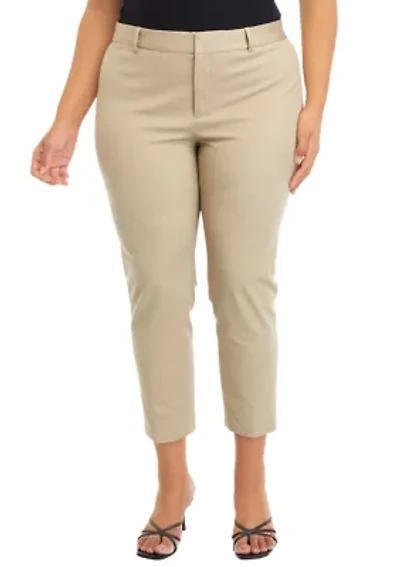 Plus Bi Stretch Fly Front Short Pants