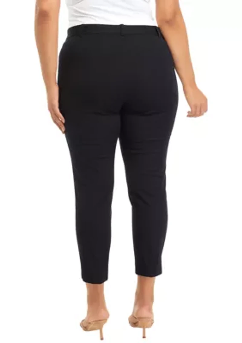 Plus Bi Stretch Fly Front Short Pants