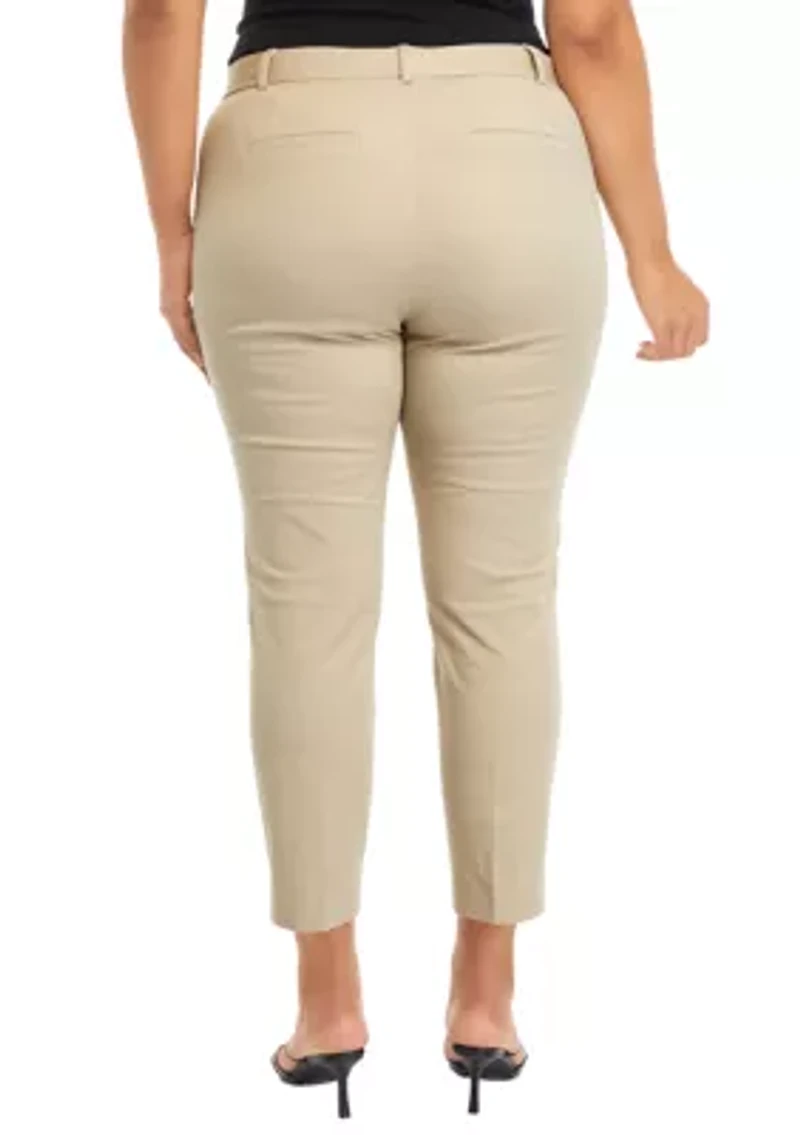 Plus Bi Stretch Fly Front Short Pants
