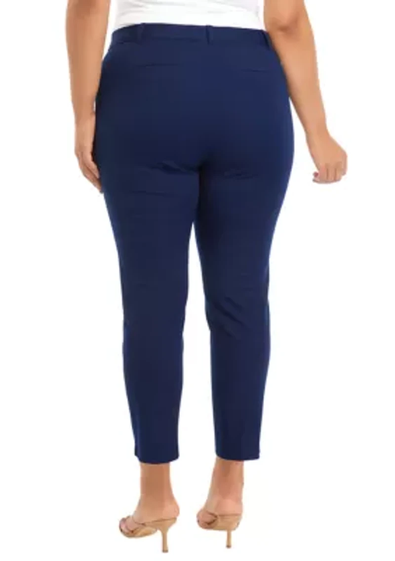 Plus Bi Stretch Fly Front Short Pants