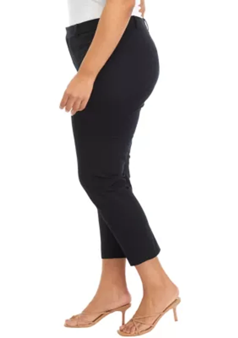 Plus Bi Stretch Fly Front Short Pants