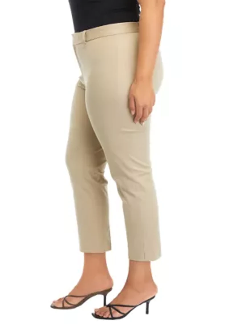 Plus Bi Stretch Fly Front Short Pants
