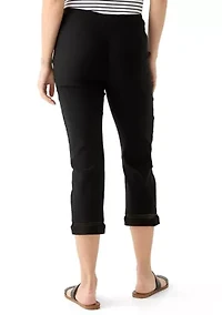 Women's Crochet Trim Crop Pants