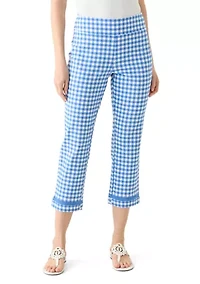 Women's Crochet Trim Mill Crop Pants