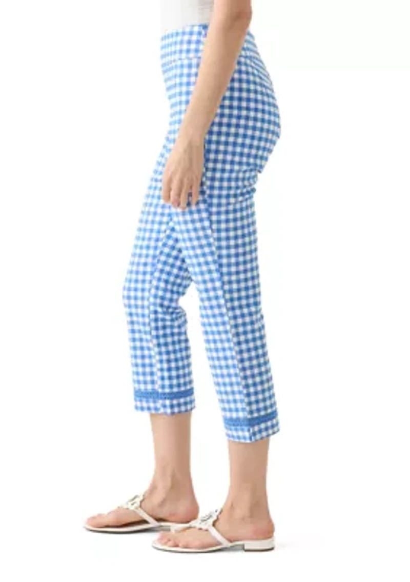 Women's Crochet Trim Mill Crop Pants