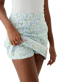 Women's Crochet Trim Printed Skirt