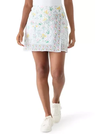 Women's Border Print Mill Skort