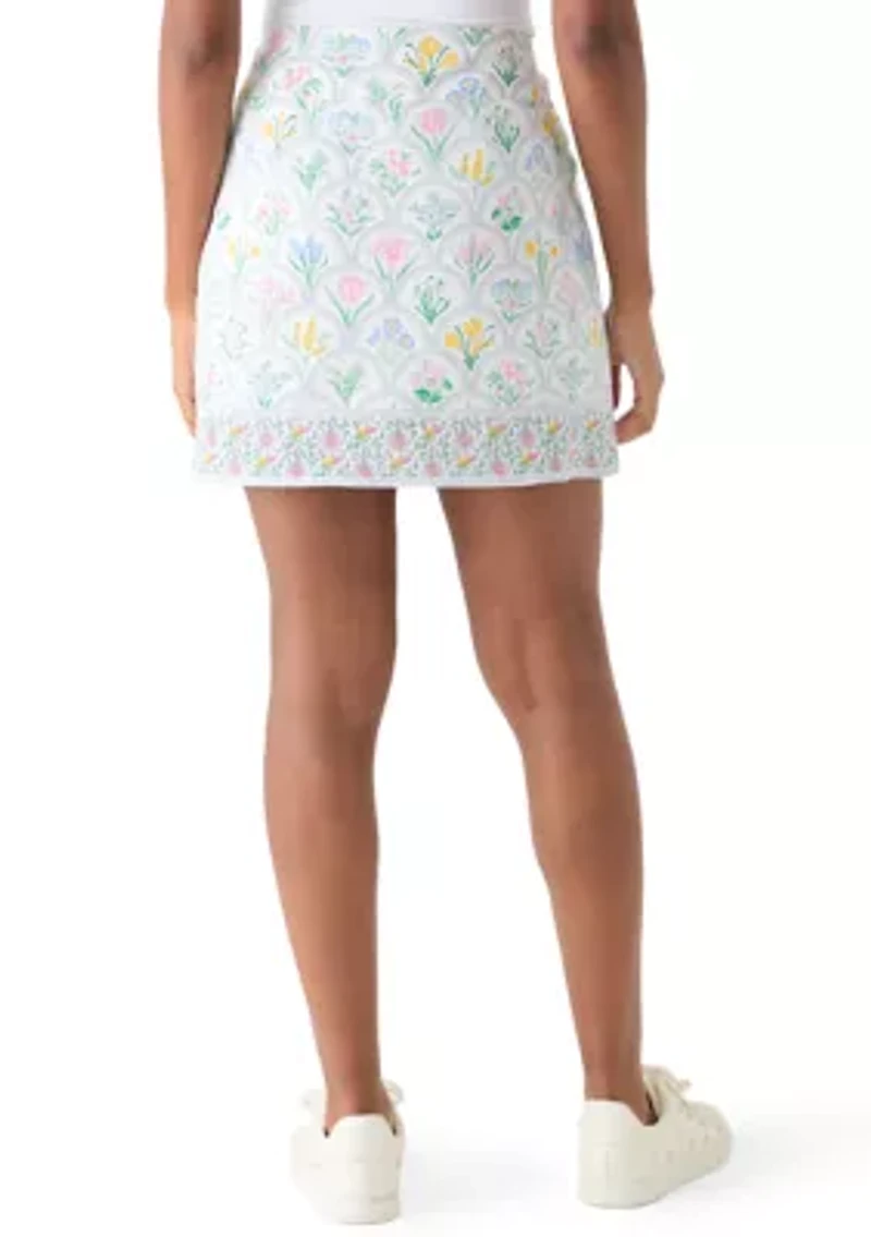 Women's Border Print Mill Skort