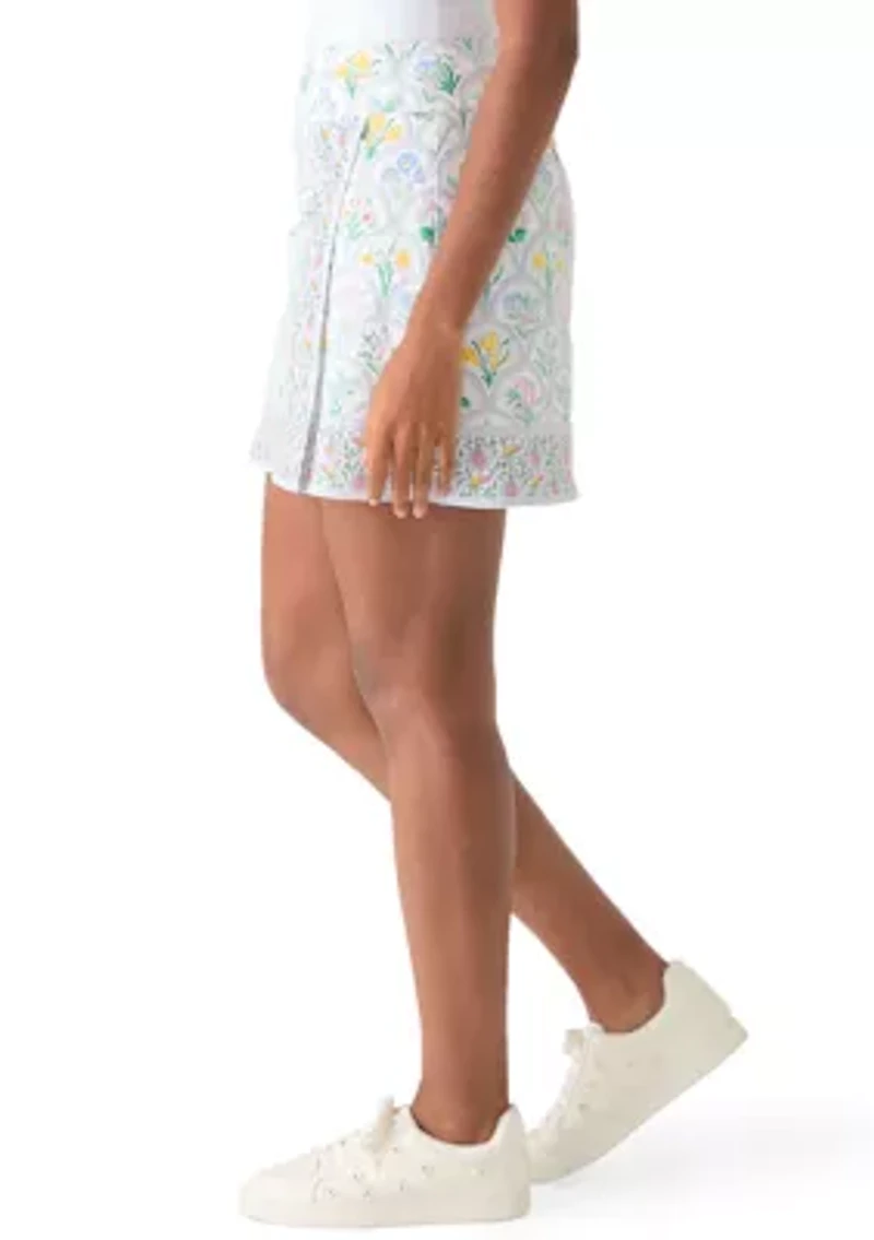 Women's Border Print Mill Skort