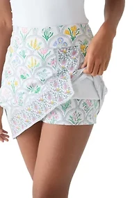 Women's Border Print Mill Skort
