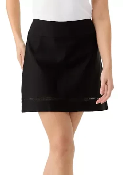 Women's Crochet Trim Skort