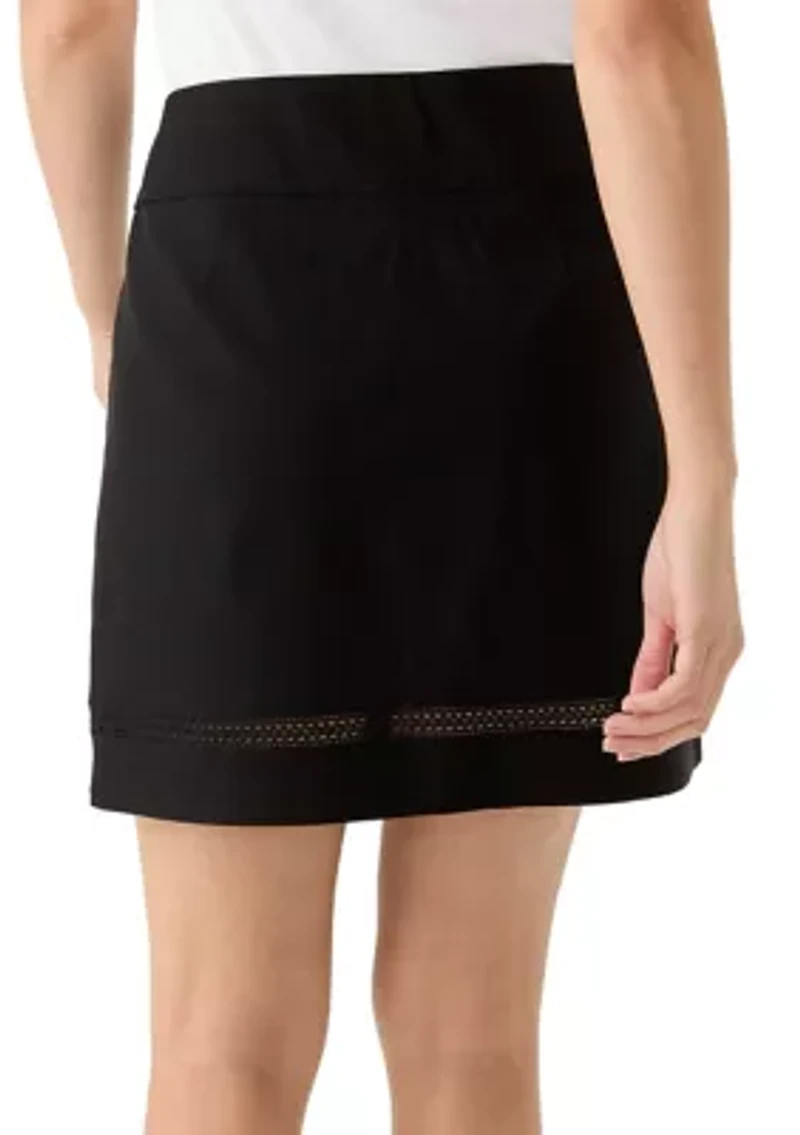 Women's Crochet Trim Skort