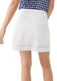 Women's Crochet Trim Skort
