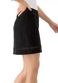 Women's Crochet Trim Skort