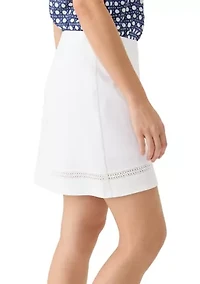 Women's Crochet Trim Skort