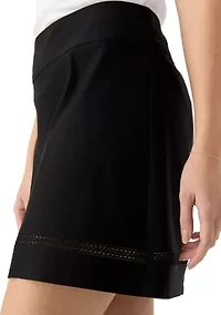 Women's Crochet Trim Skort