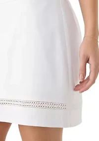 Women's Crochet Trim Skort