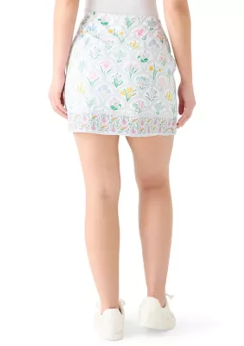 Petite Scallop Trim Mill Skort