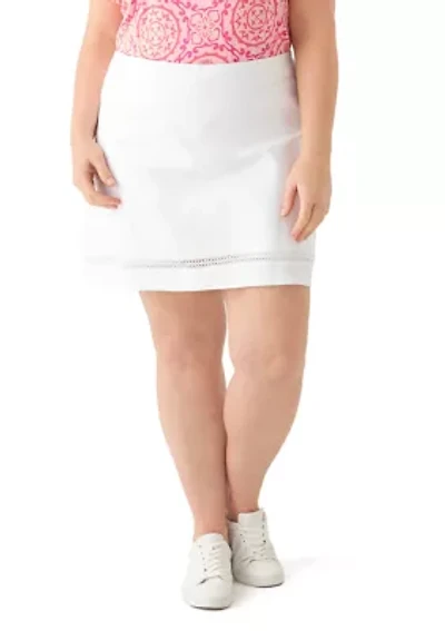Plus Crochet Trim Skort