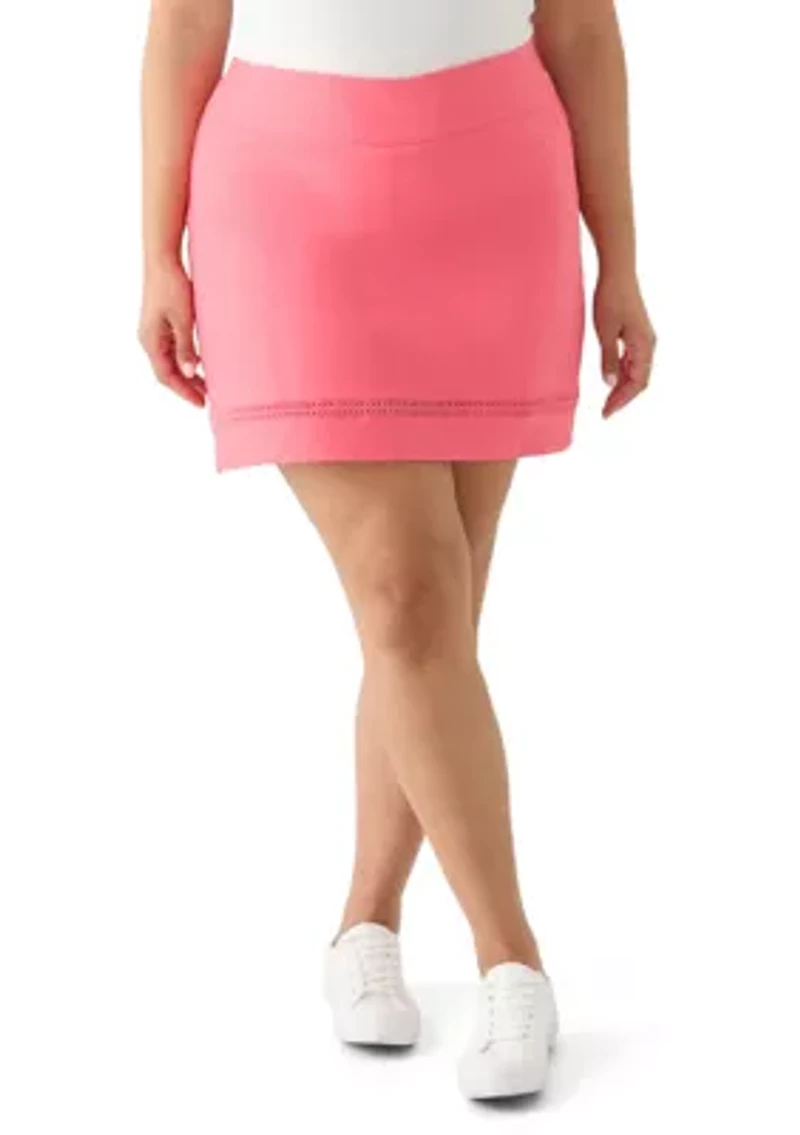 Plus Crochet Trim Skort