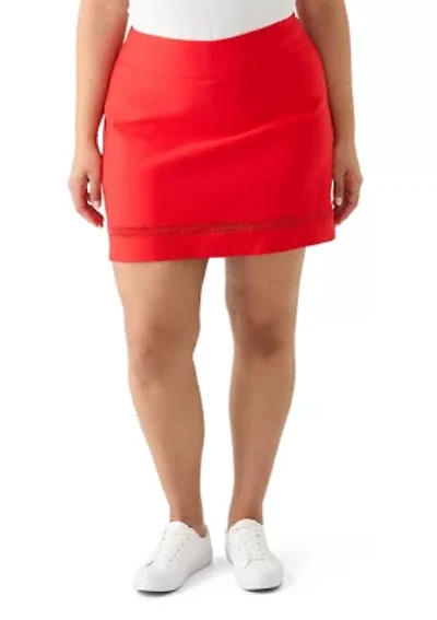 Plus Crochet Trim Skort