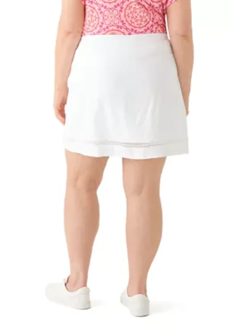 Plus Crochet Trim Skort