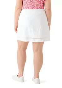 Plus Crochet Trim Skort