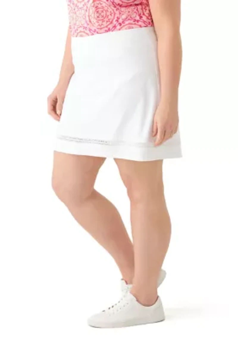 Plus Crochet Trim Skort