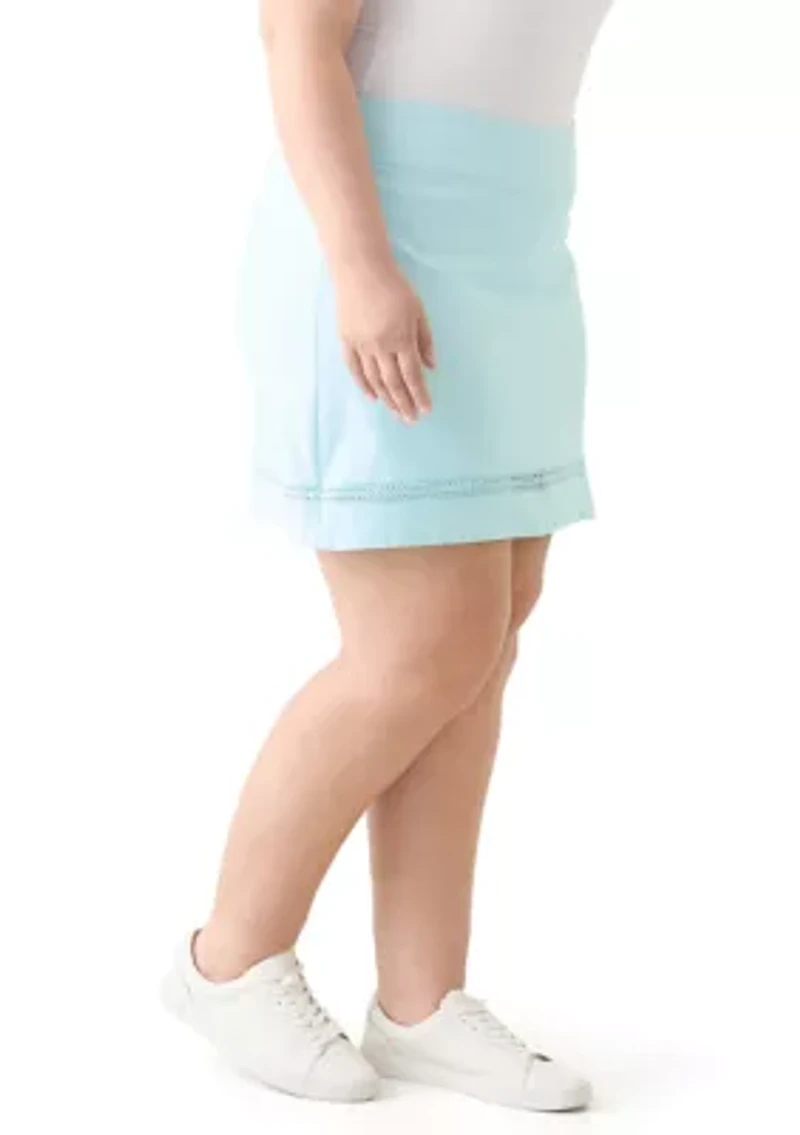 Plus Crochet Trim Skort