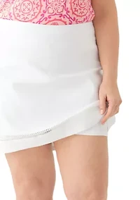 Plus Crochet Trim Skort