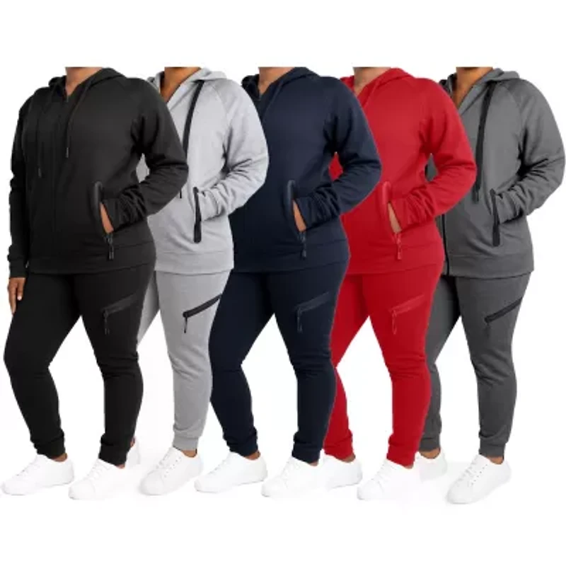 Blu Rock Women's Loose Fit Tech Fleece Hoodie & Jogger Set
