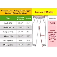Women's Loose Fit  Heavyweight Classic Fleece Jogger Sweatpants- 3 Pack
