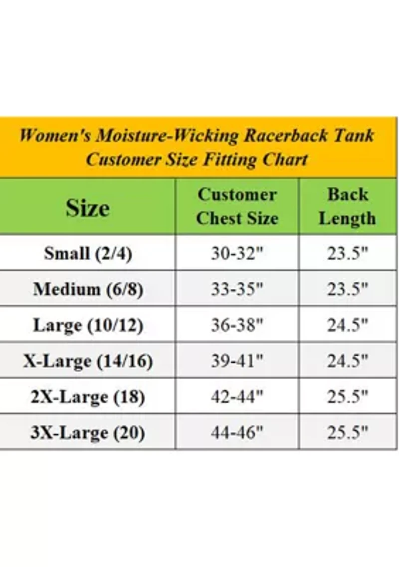 Women's Moisture Wicking Racerback Tank