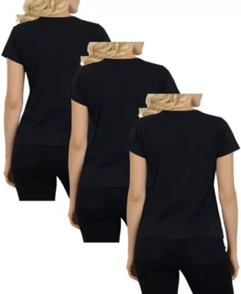 Galaxy Divatee Women’s Relaxed Fit V-Neck Short Sleeve T-Shirt- Pack