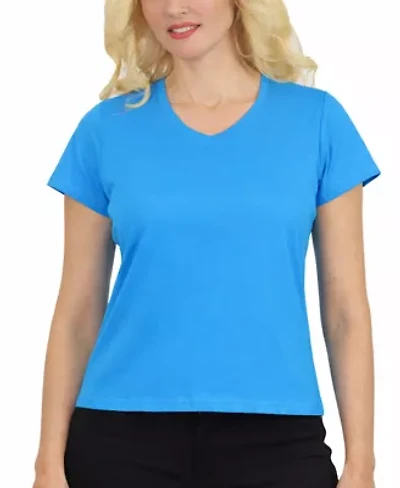 Galaxy Divatee Women’s Relaxed Fit V-Neck Short Sleeve T-Shirt
