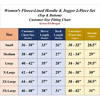 Blu Rock Women's Loose Fit Full-Zip Hoodie and Jogger Sweatpants Matching, 2-Piece Set