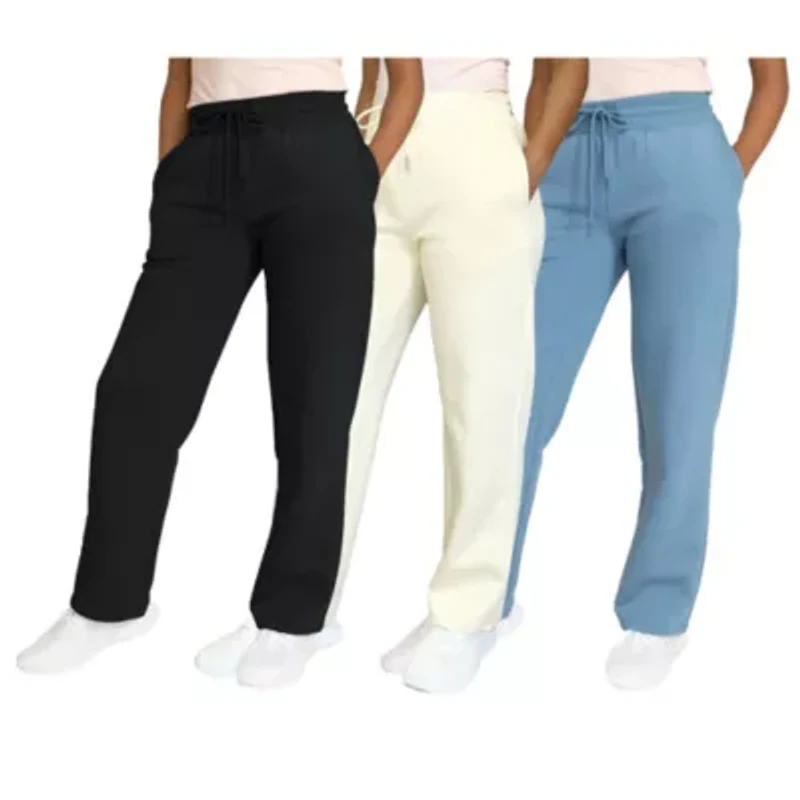 Heavyweight Wide Leg Loose Fit Fleece Sweatpants-3 Pack