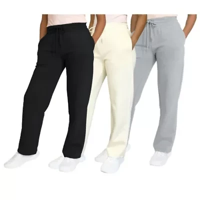 Heavyweight Wide Leg Loose Fit Fleece Sweatpants-3 Pack
