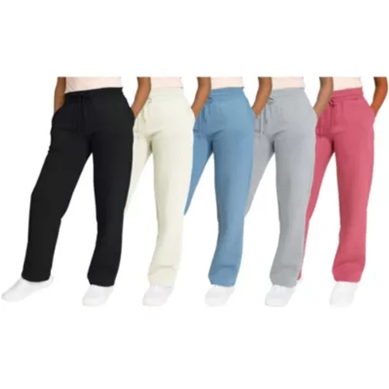 Heavyweight Wide Leg Loose Fit Fleece Sweatpants-3 Pack