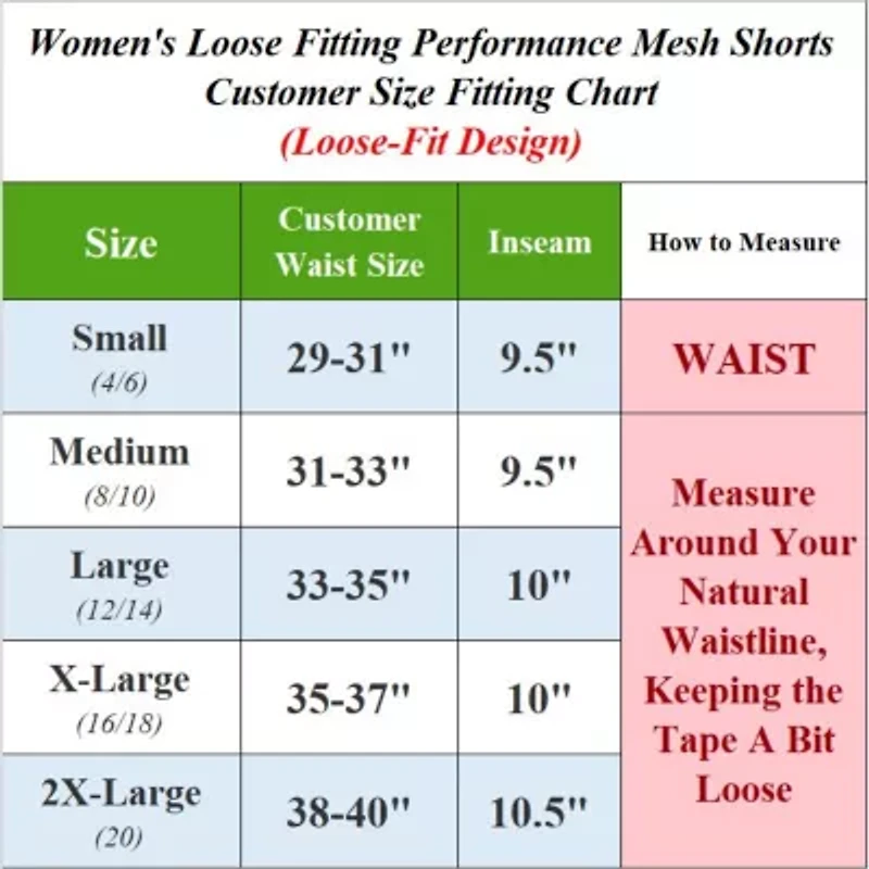 Jump Start Women's Loose Fit Premium Active Moisture Wicking Workout Mesh Shorts With Trim